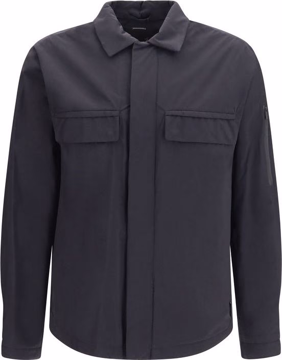 LAMINAR Black Polyamide Full-Length Jacket
