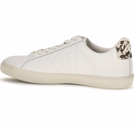 Veja White Calf Leather Bos Taurus Low Top Sneakers