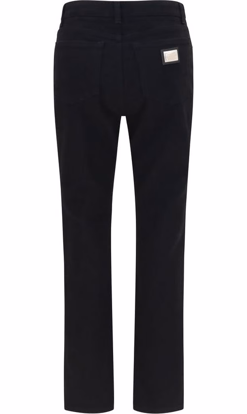 Dolce & Gabbana Black Cotton Straight-Leg Jeans
