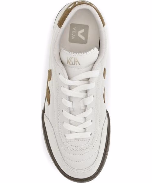 Veja White Calf Leather Bos Taurus Low Top Sneakers