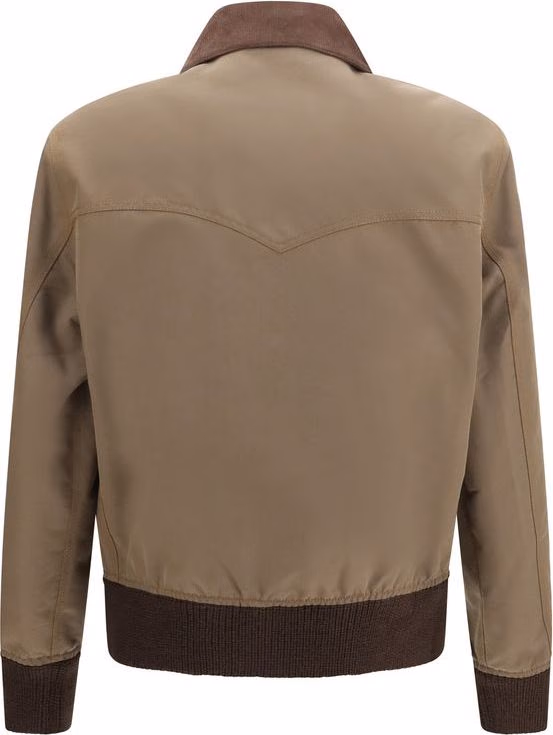 Prada Brown Cotton Full-Length Jacket