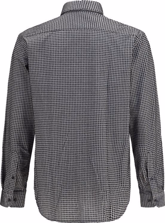 Giorgio Armani Gray Cotton Pattern Shirt