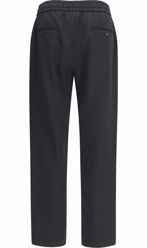 Dolce & Gabbana Black Wool Oves Aries Joggers (Workout Pants)