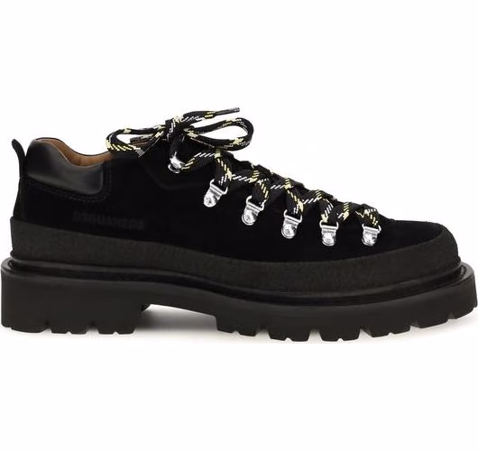 Dsquared² Black Calf Leather Bos Taurus Athletic Sneakers