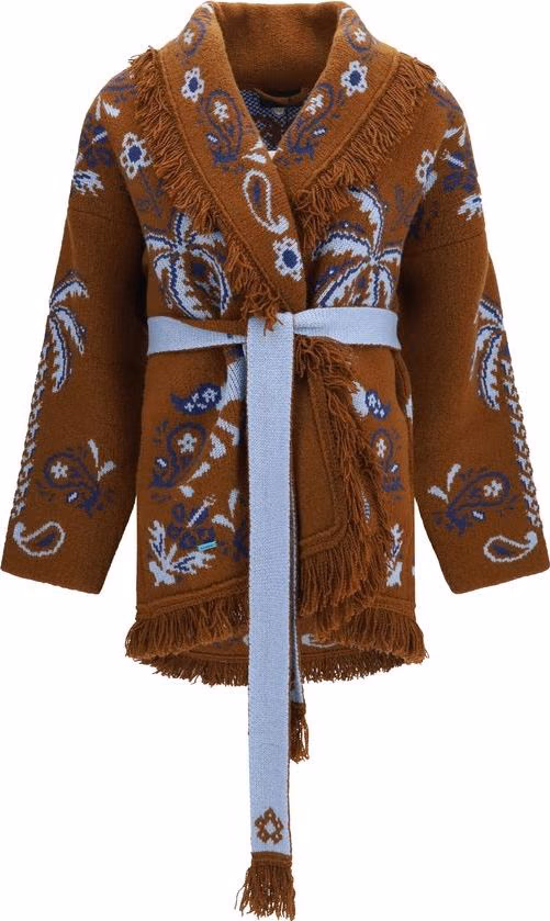 Alanui Brown Wool Oves Aries Cardigan