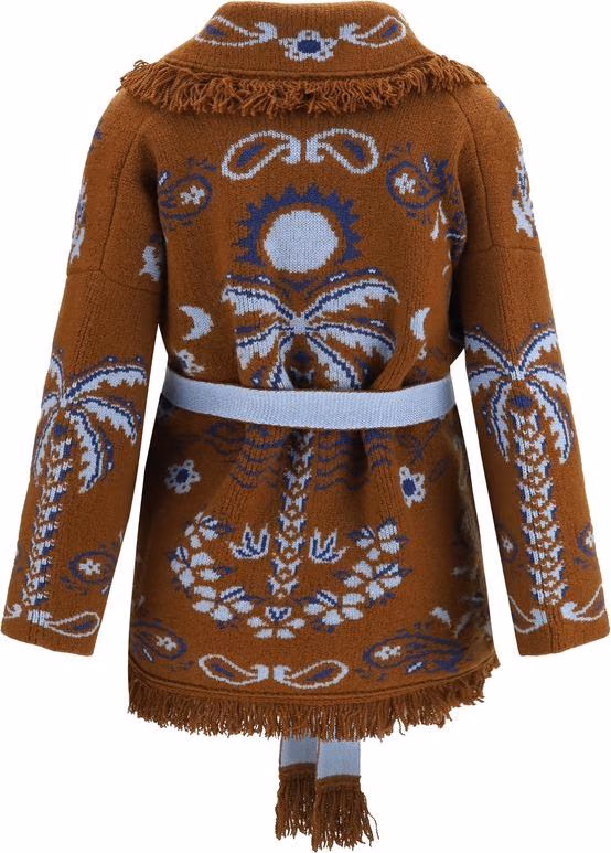 Alanui Brown Wool Oves Aries Cardigan