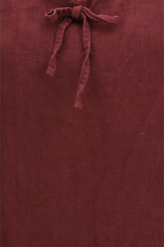Miu Miu Bordeaux Linen Casual Dress