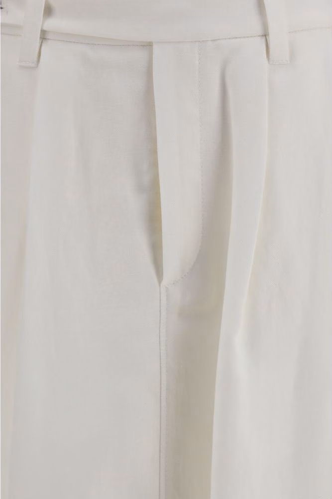 Brunello Cucinelli White Viscose Long Skirt