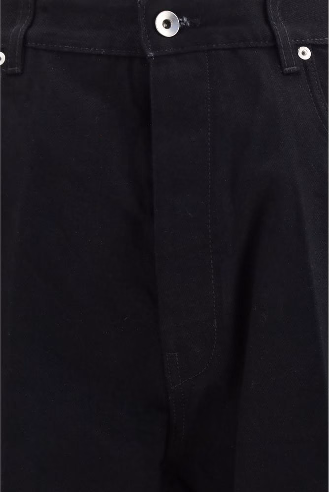 Rick Owens Black Cotton Flared Jeans
