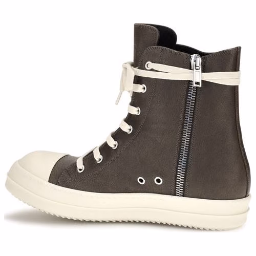 Rick Owens Brown Calf Leather Bos Taurus High Top Sneakers
