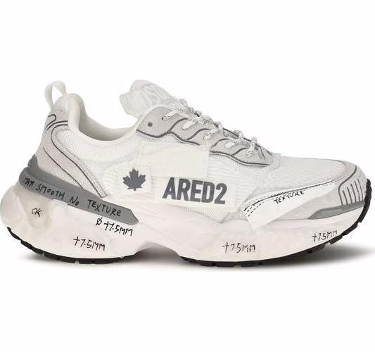 Dsquared² White Polyester Athletic Sneakers