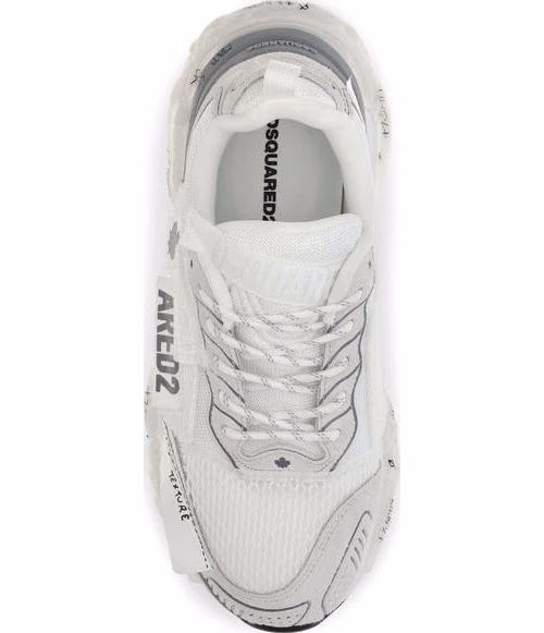 Dsquared² White Polyester Athletic Sneakers