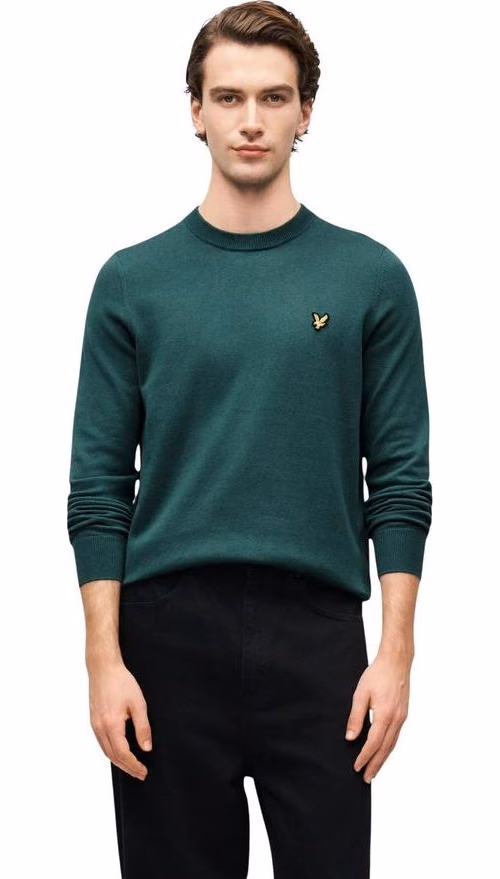 Lyle & Scott Green Cotton Sweater