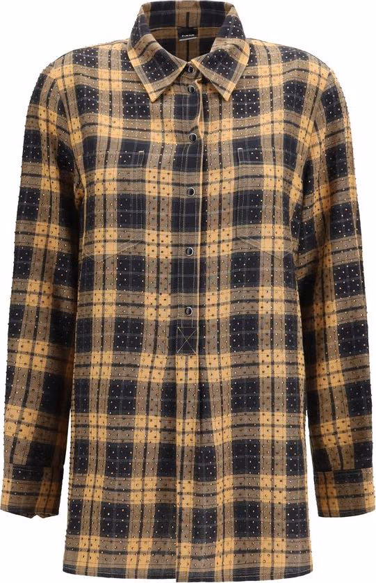 PINKO Beige Viscose Pattern Shirt