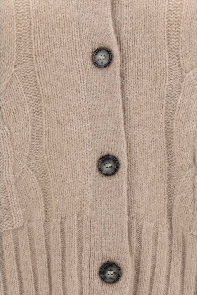 Allude Beige Cashmere Cardigan