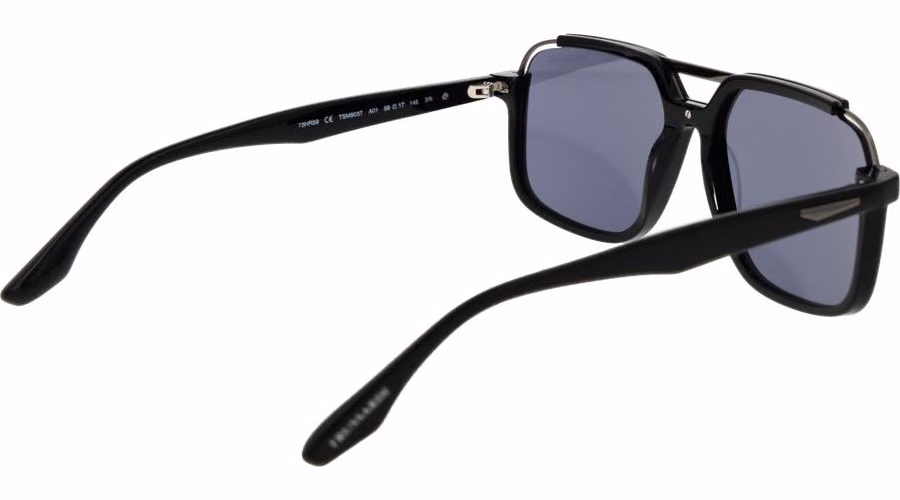 Trussardi Black Acetate & Stainless Steel Sunglasses