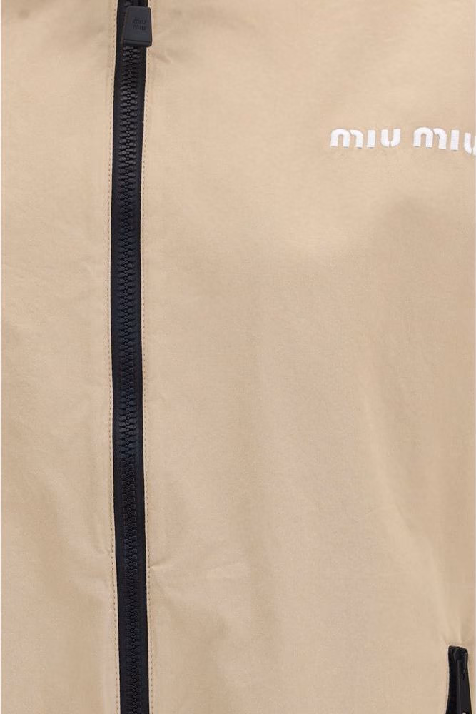 Miu Miu Beige Cotton Full-Length Jacket