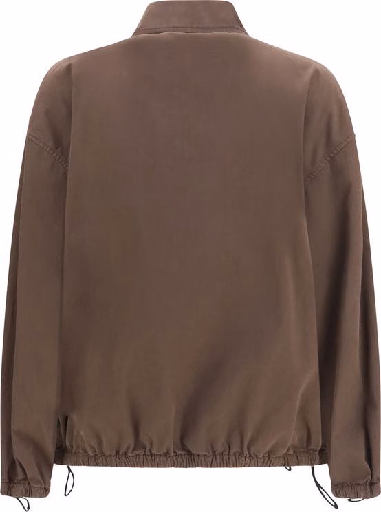 Miu Miu Brown Cotton Full-Length Jacket