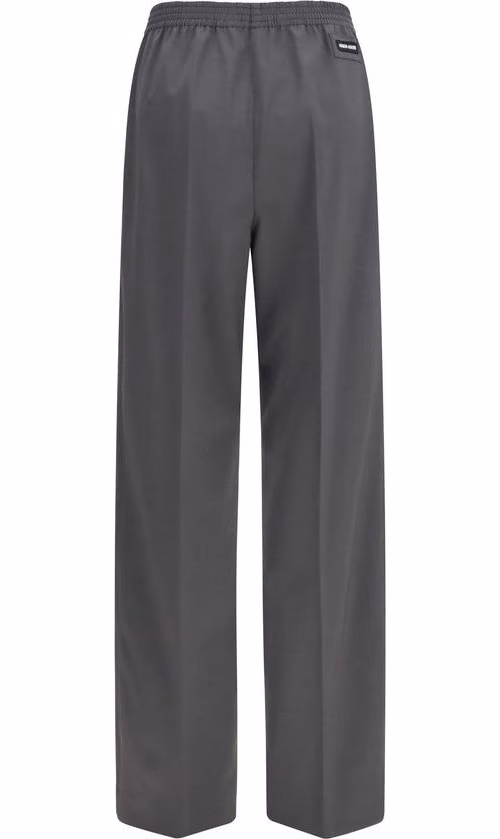 Miu Miu Gray Wool Oves Aries Casual Pants