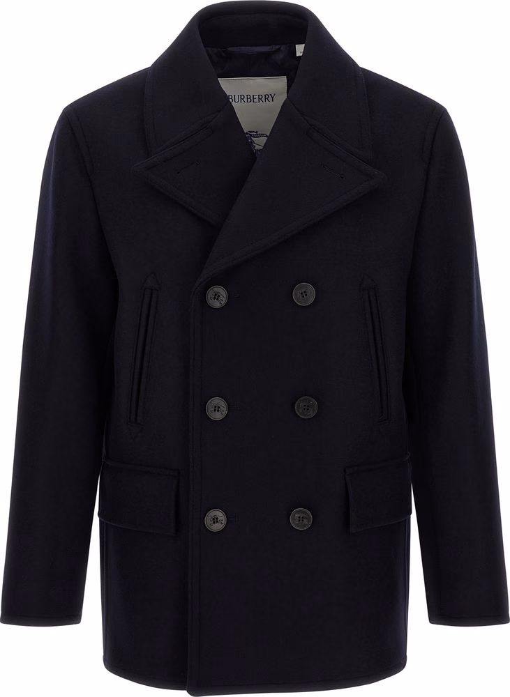 Burberry Blue Wool Coat