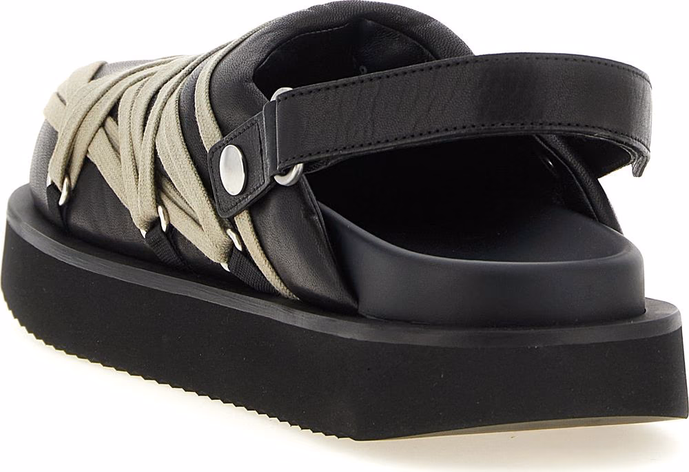 Rick Owens Black Ramie Mules