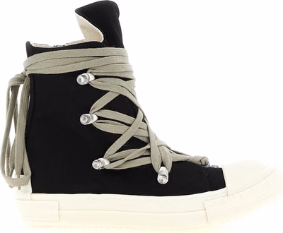 Black Cotton High Top Sneakers