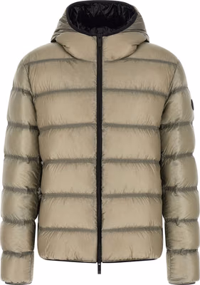 Beige Polyamide Full-Length Jacket
