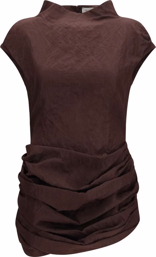 Magda Butrym Brown Cotton Casual Dress
