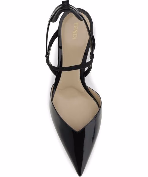 Fendi Black Calf Leather Bos Taurus High Heel Pumps