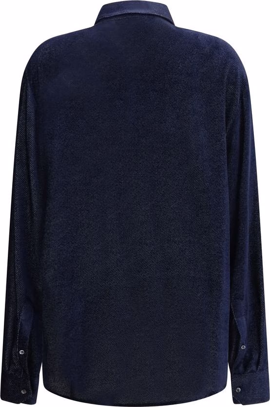 Giorgio Armani Blue Silk Dress Shirt