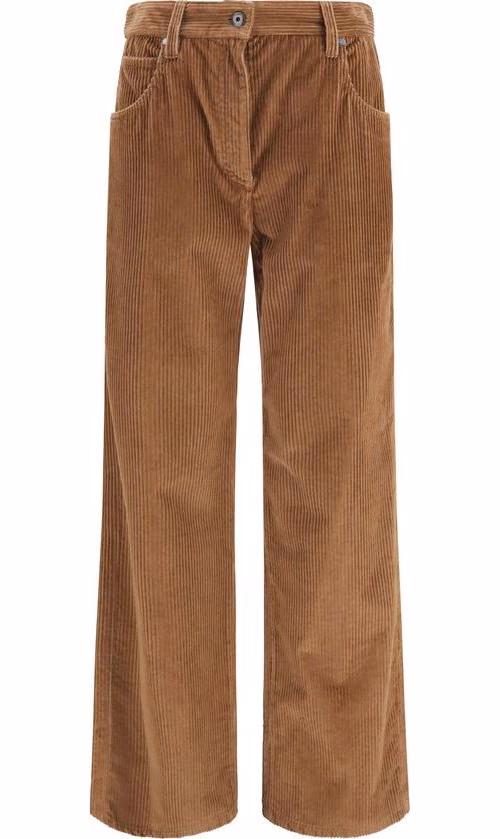 Brunello Cucinelli Brown Cotton Casual Pants