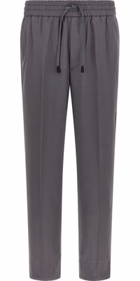 Gray Wool Casual Pants