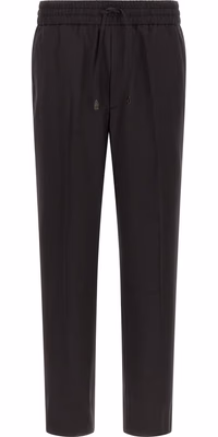 Brown Wool Casual Pants