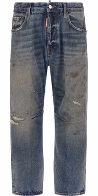 Blue Cotton Relaxed Fit Jeans