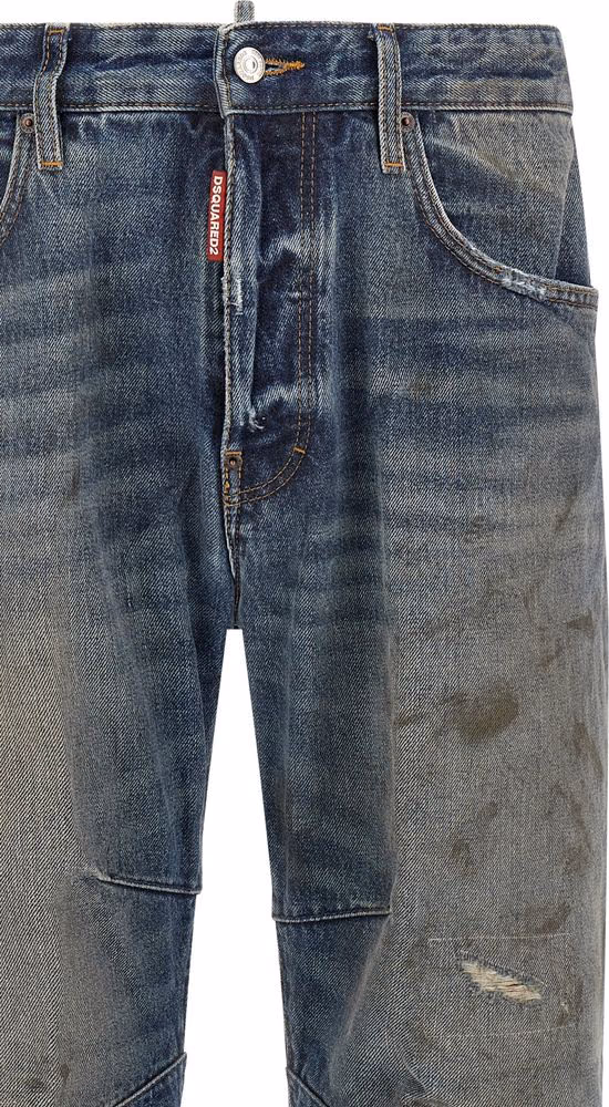 Dsquared² Blue Cotton Relaxed Fit Jeans