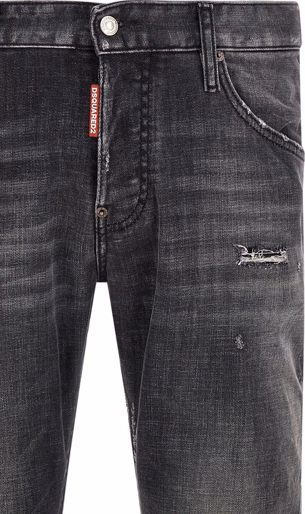 Dsquared² Gray Cotton Skinny Jeans