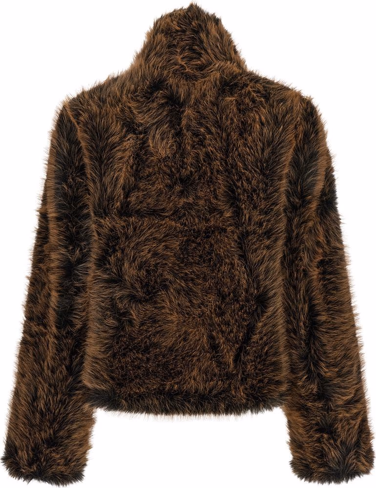 B&B COUTURE Brown Polyester Coat