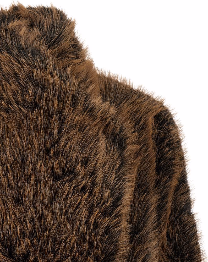 B&B COUTURE Brown Polyester Coat