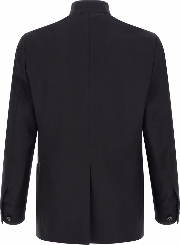 Lardini Black Virgin Wool Blazer