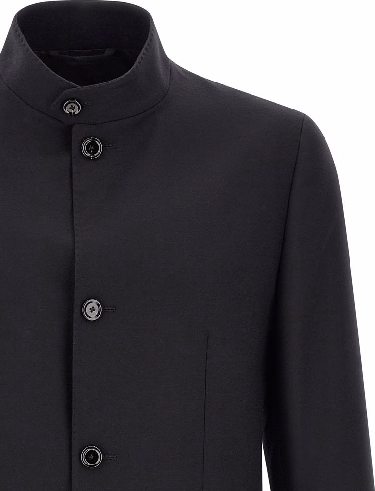 Lardini Black Virgin Wool Blazer