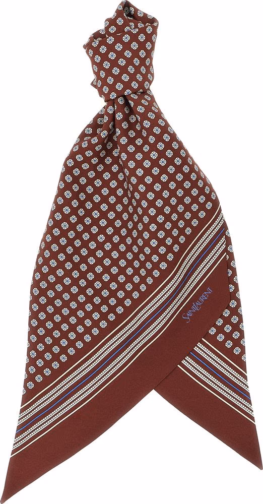 Saint Laurent Bordeaux Silk Foulard