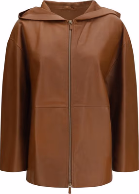 Brown Lamb Ovis Aries Leather Jacket