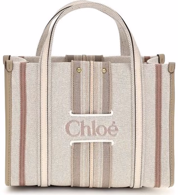 Beige Cotton Shoulder Bag