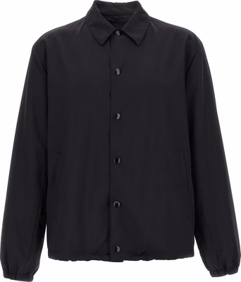 Black Virgin Wool Full-Length Jacket