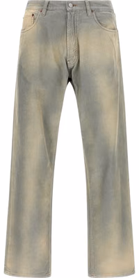 Blue Cotton Casual Pants