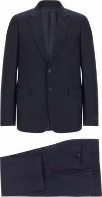 Blue Virgin Wool Two-Piece Suit