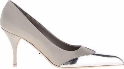 Silver Viscose High Heel Pumps
