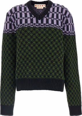 Multicolor Wool Cardigan