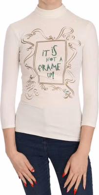 Crew Neck It Is Not A Frame Up! Print Blouse