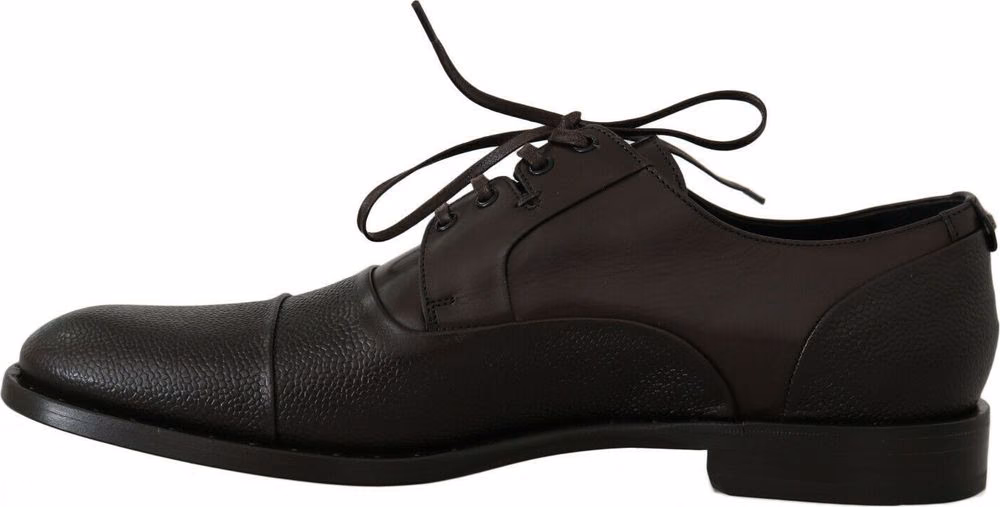 Dolce & Gabbana Brown Leather Laceups Dress Mens Shoes
